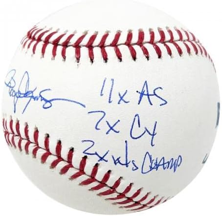 Роджър Клемънс Ред Сокс Янкис Подписа Статистика кариера С Надпис OMLB Baseball JSA - Бейзболни топки с автографи