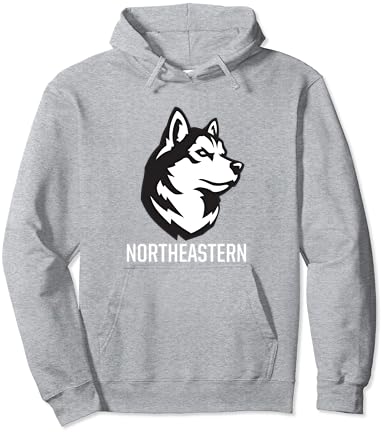 Лого Northeastern Huskies Icon Официално Лицензиран Пуловер с качулка