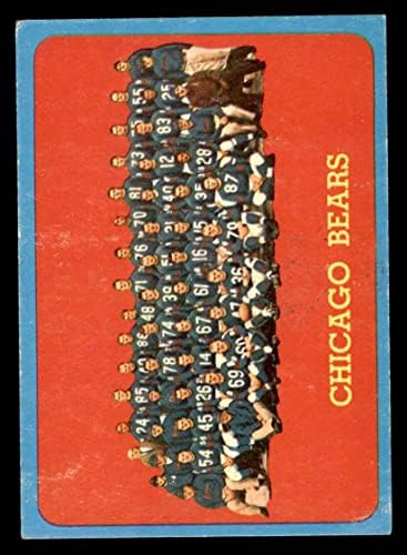 1963 Topps 72 Мечките Екип Chicago Bears (Футболна карта) VG Мечета