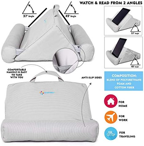 Възглавница за таблет ComfView - Мека поставка за легла, съвместима с iPad, планшетами, книги, смартфони, списания -