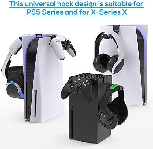 Титуляр игрален контролер, съвместим с PS5, и притежателя слушалки, съвместим с Xbox Series X, Поставка за слушалки,