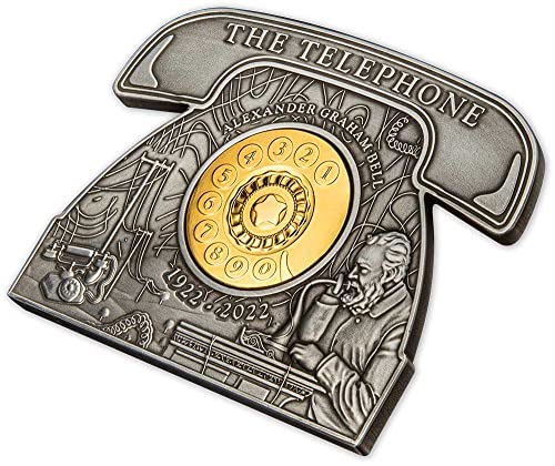 2022 Модерна Възпоменателна монета PowerCoin Alexander Graham Bell 100th Anniversary под формата На Сребърни монети с