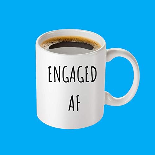 Кафеена чаша за годеж AF - Забавни чаши г-Н и г-жа за бъдещите съпруг и съпруга - На сватба, на Участието и годишнина