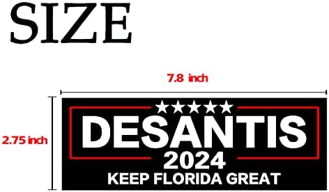 2 Опаковки Desantis 2024 Keep Florida Страхотна Стикер върху Бронята на Автомобила, Стикер на Бронята Куфар Камиони Прозорец