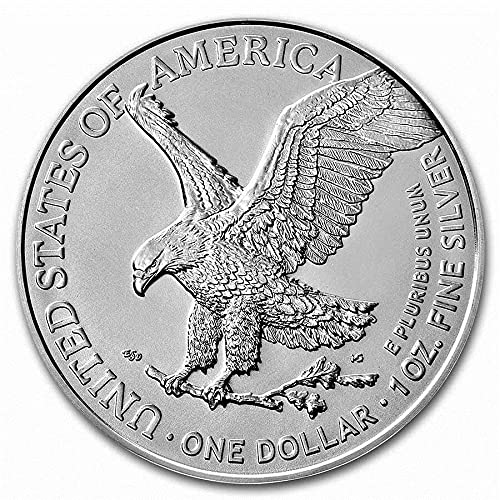 2021 Американски Сребърен Орел Тип 2. Сребро 999 проба с Нашия сертификат за автентичност Долар, Без да се позовават