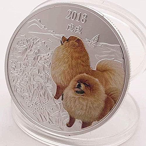 2018 Wuxu Animal Зодиака сребърно покритие Възпоменателна Монета Fortune Coin но често Coin Сребърна Монета Мемориал