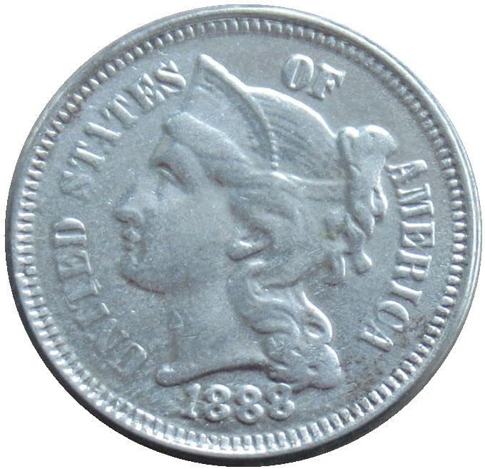3 цента 25 различни години (1865-1889) Копие на американската валута Източник