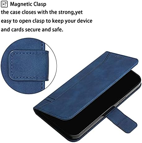 ISADENSER е Съвместим с Samsung S23 Ultra Чанта-портфейл, държач за карти от искусственнойкожи Премиум-клас, флип-надолу поставка-Фолио, устойчив на удари Защитен калъф, Съвмес?