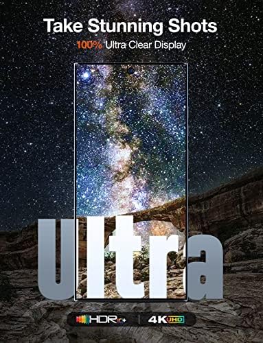 TORRAS [2 + 1 опаковка] за Samsung Galaxy S23 Ultra Защитно фолио за екрана със защита на обектива на камерата, Извити