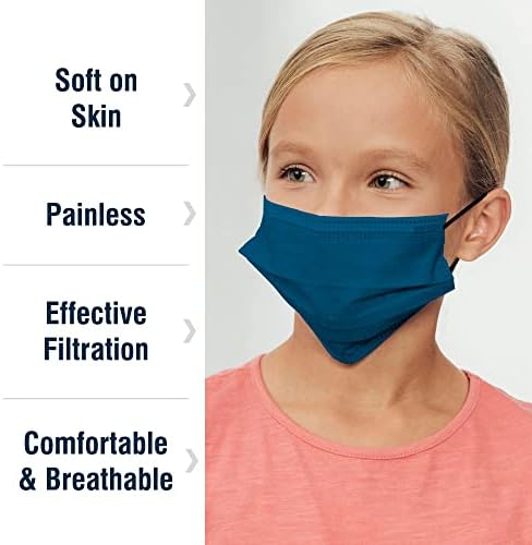 Еднократна маска за лице WECARE за деца, 50 камуфляжных маски за лице в индивидуална опаковка за училище и пътуване