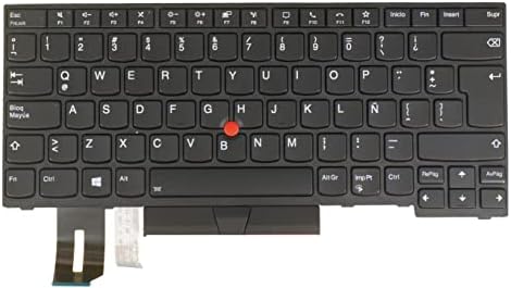 AzubayCom LA Испанска клавиатура за Lenovo Thinkpad T14 Gen 1, T14 Gen 2 (20W0 20W1), P14s Gen 1 (20S4 20S5 20Y1 20Y2),
