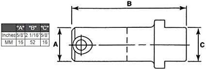 Комплект вилочных щифтове за мотокар III клас 5/8 X 2 1/16 X 5/8 CLARK YALE HYSTER KOMATSU
