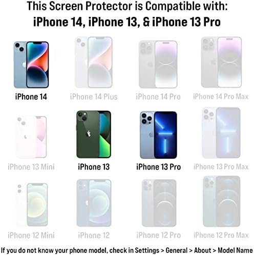 Защитно фолио Scooch за iPhone 14 / iPhone 13 / iPhone 13 Pro [3 опаковки] Висококачествено закалено стъкло 9H, Защита