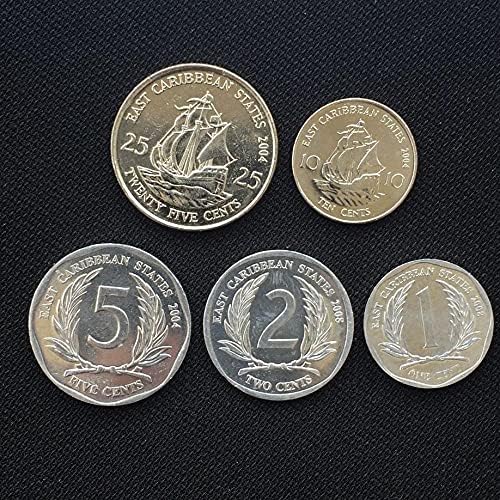 На изток Карибски монета 1 1 Комплект нови монети Северна Америка