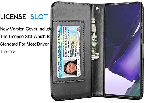 Калъф Galaxy Note 20 Ultra, една Чанта-портфейл Note 20 Ultra 5G, Луксозни Отделения за кредитни карти, Държач за Носене,