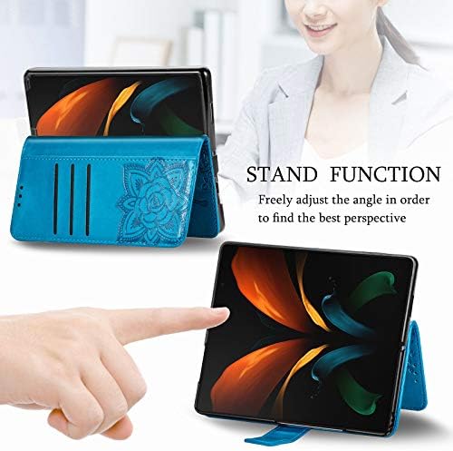Малка чанта-портфейл за Samsung Galaxy Z Fold3 5G, с отпечатан под формата на Кавайной 3D пеперуди, Тънки Флип от Изкуствена