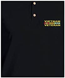 Мъжка Тениска-Поло С Бродерия на Ветеран от Виетнам, Риза Войник от Армията на САЩ