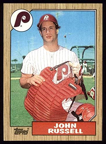 1987 Topps 379 Джон Ръсел Филаделфия Филис (Бейзболна картичка) Ню Йорк / MT Phillies